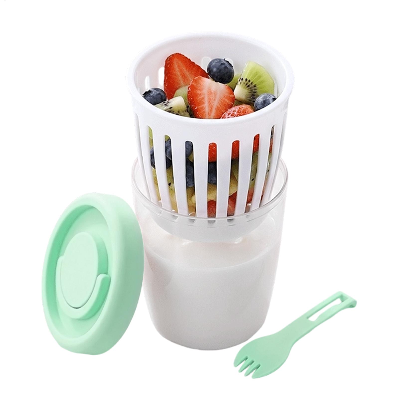 Meal Prep Overnight Oats - Yogurt Cups With Lids Draining Airtight