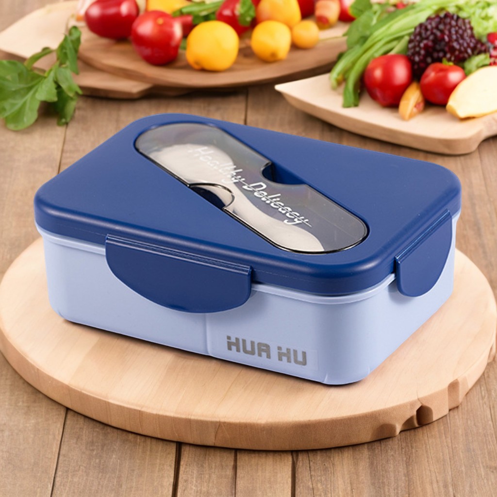 Meal Prep Box - Student Lunch Box With Fork Plastic