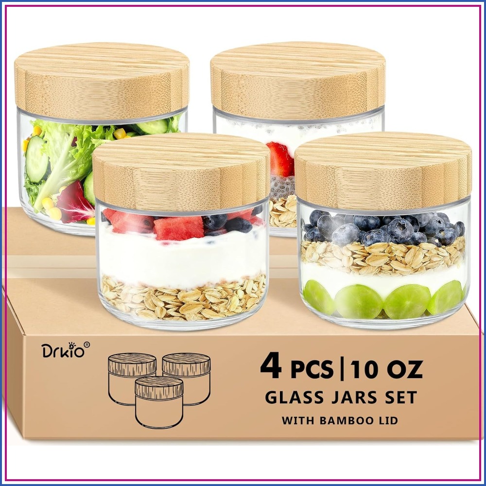 Meal Prep Overnight Oats - 10 Oz Overnight Oats Containers with