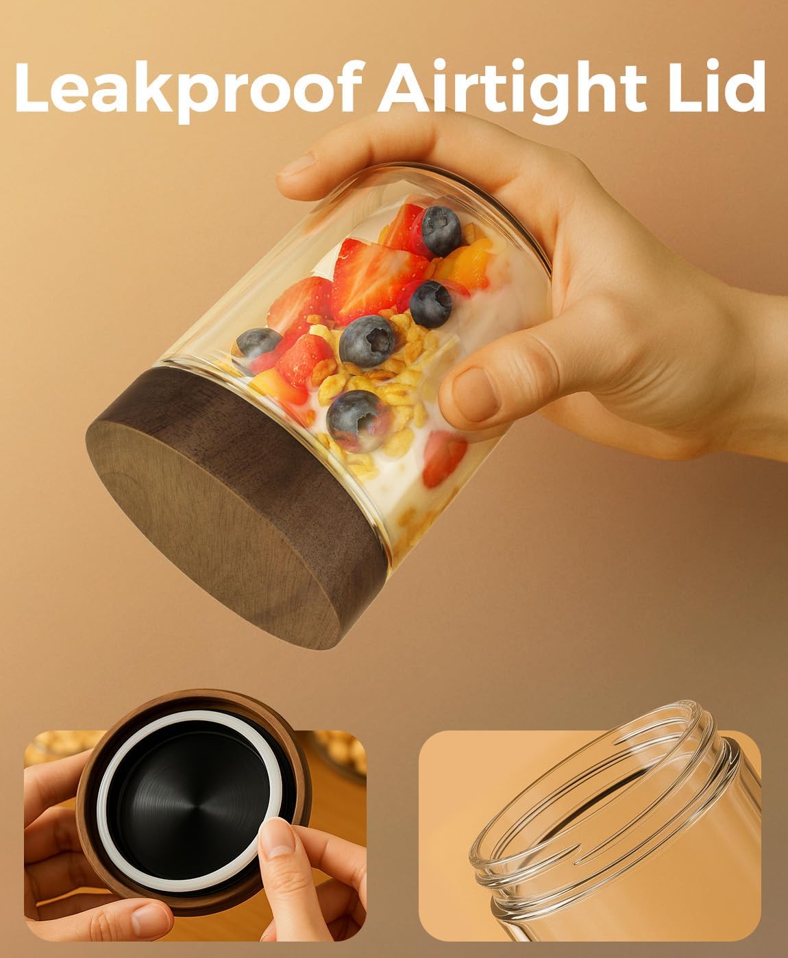 16oz 4 Pack Overnight Oats Con - Meal Prep Overnight Oats ulasan dan harga
