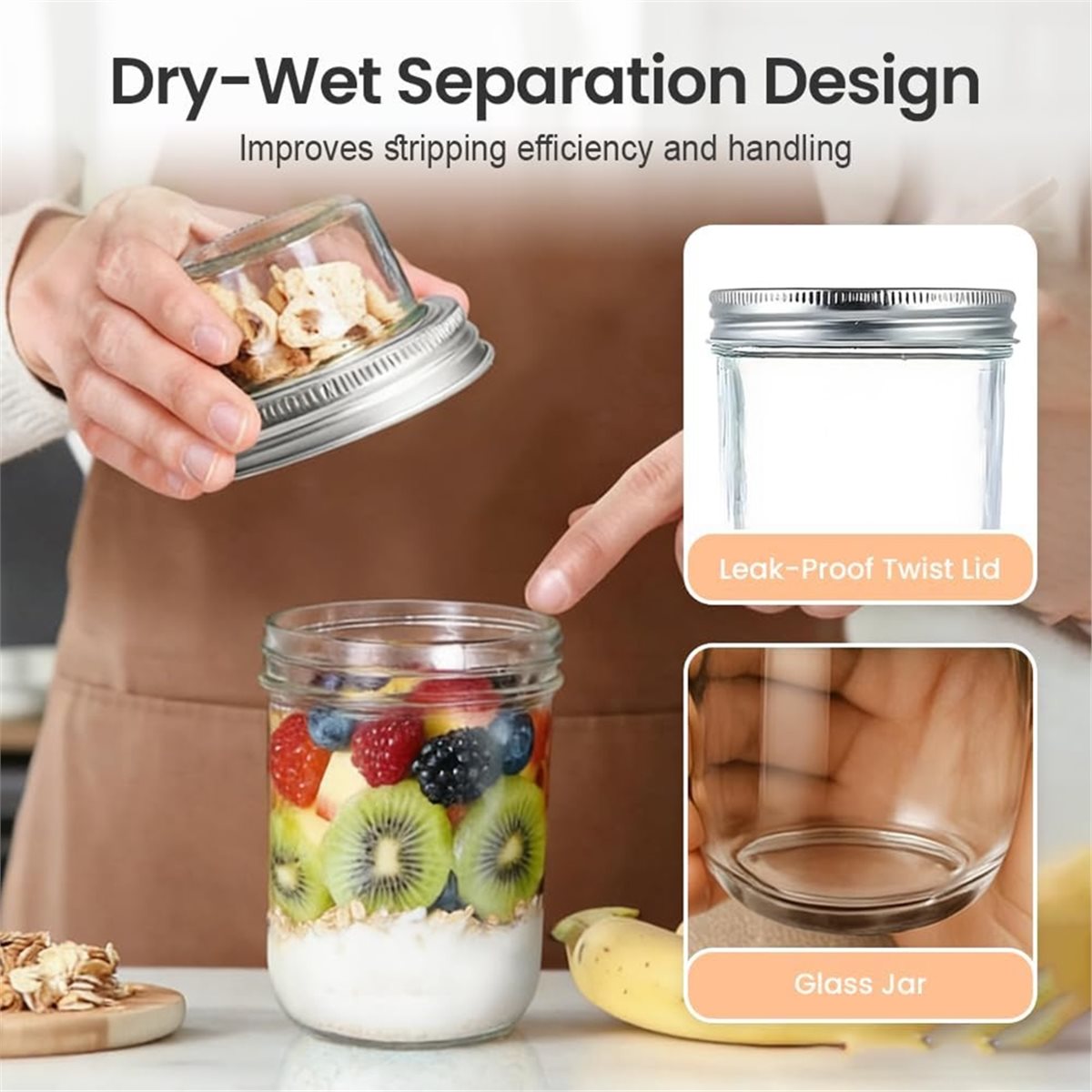 BAAE Overnight Oats Containers - Meal Prep Overnight Oats ulasan dan harga