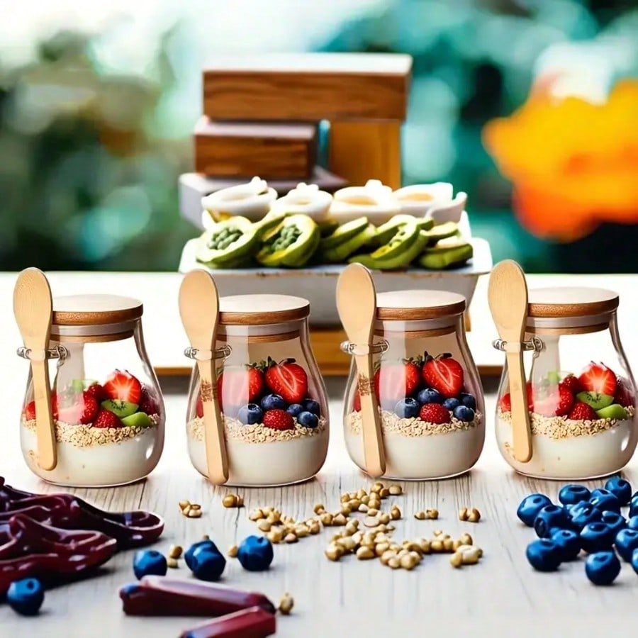 4 Pack Overnight Oats Containe - Meal Prep Overnight Oats ulasan dan harga
