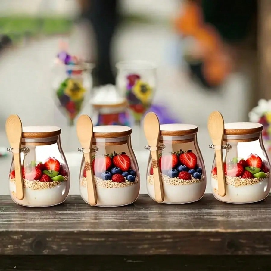 4 Pack Overnight Oats Containe - Meal Prep Overnight Oats ulasan dan harga