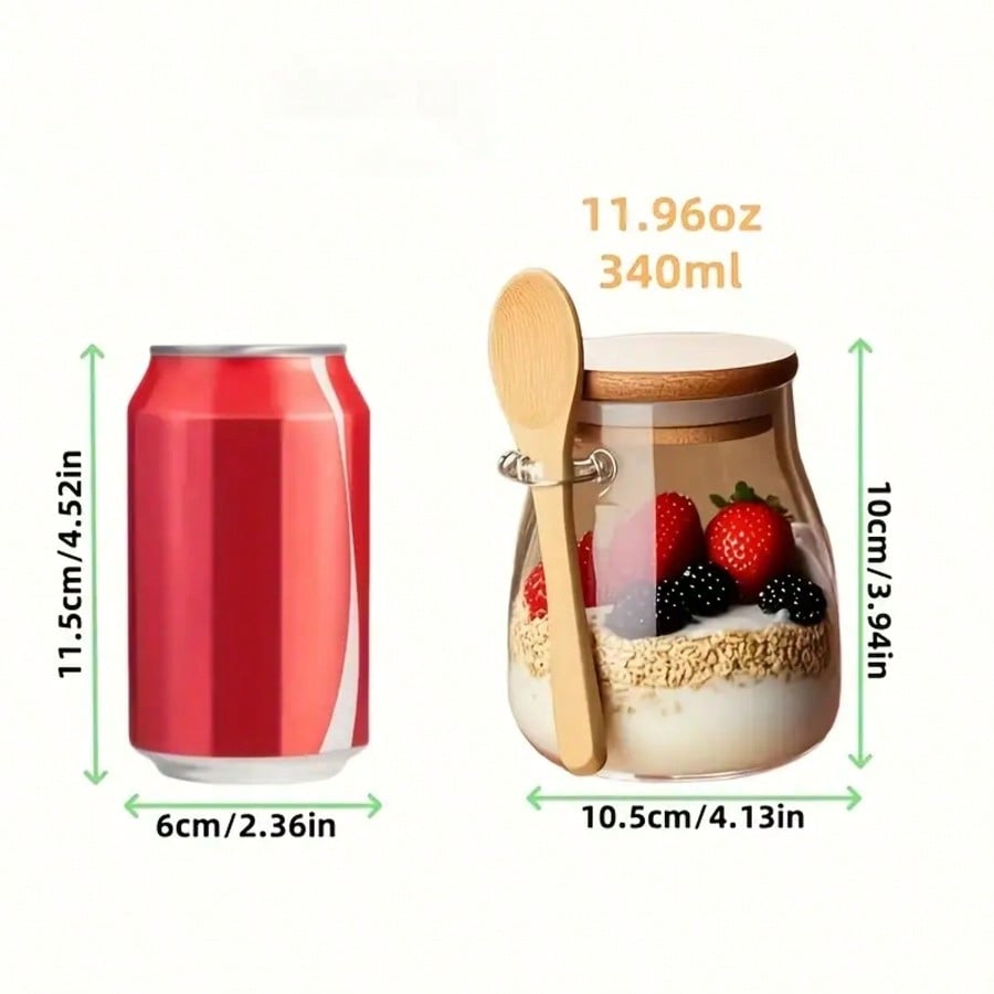 4 Pack Overnight Oats Containe - Meal Prep Overnight Oats ulasan dan harga