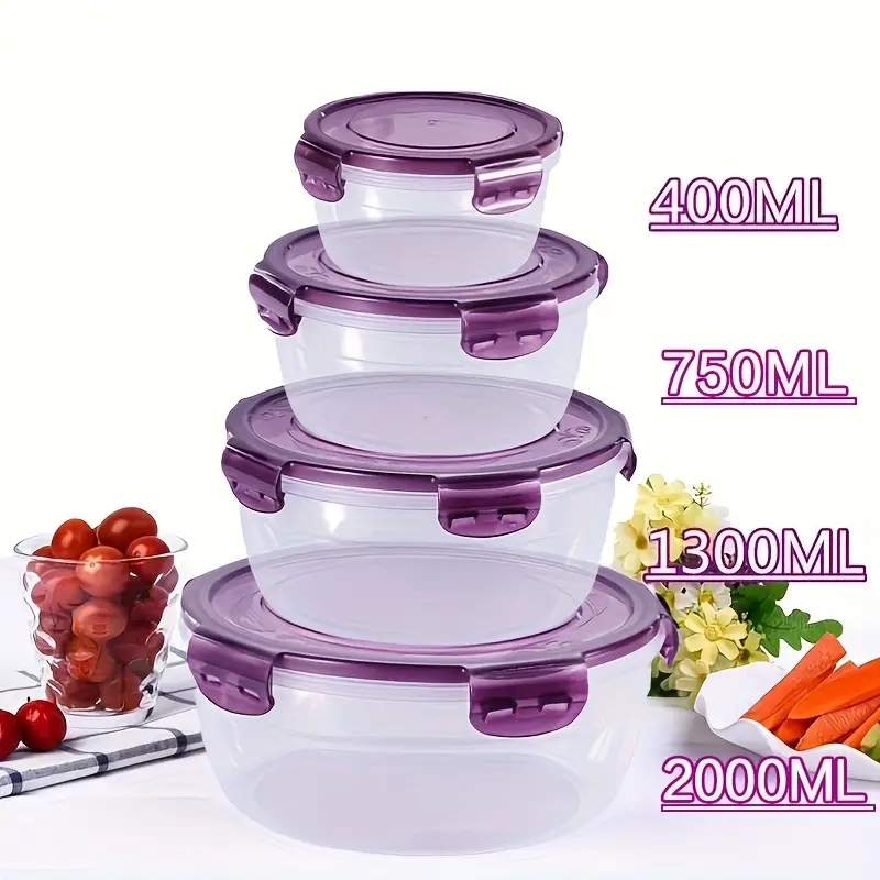 4 Plastic Food Storage Contain - Meal Prep Box ulasan dan harga