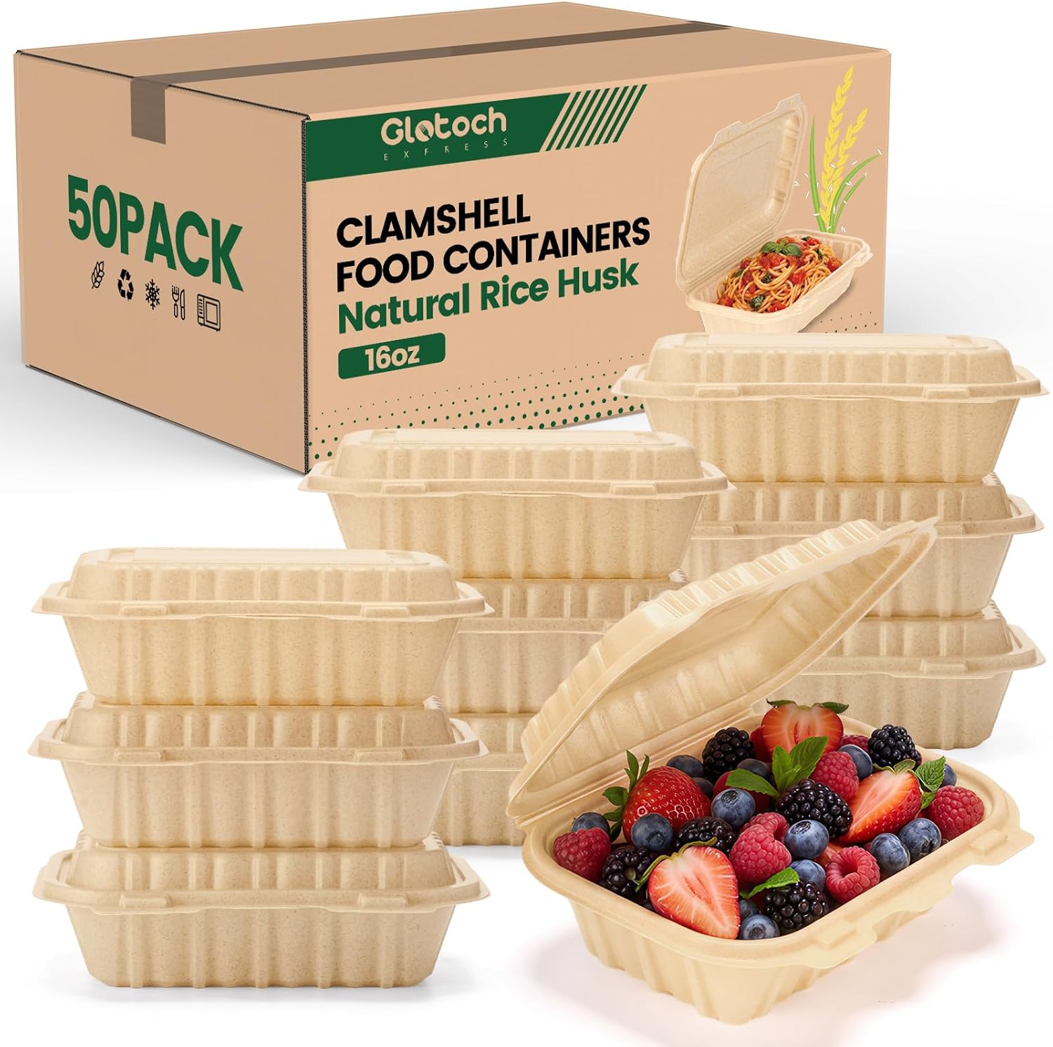 50 Pack 16oz Clamshell Take Ou - Meal Prep Box ulasan dan harga