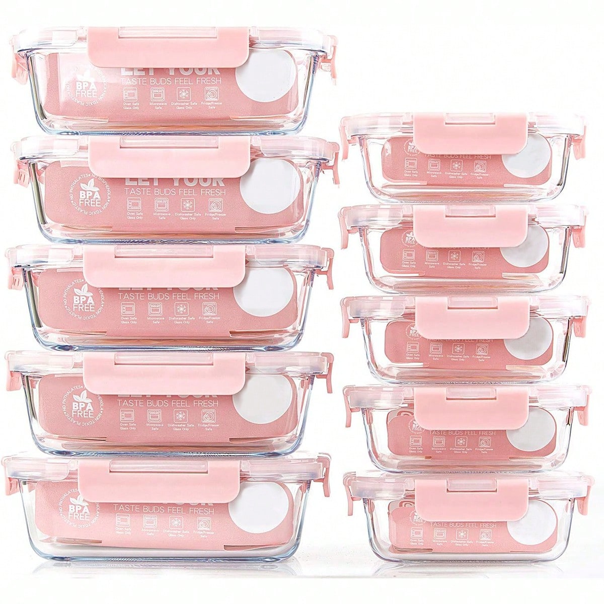 10 Pack Glass Meal Prep Contai - Meal Prep Box ulasan dan harga