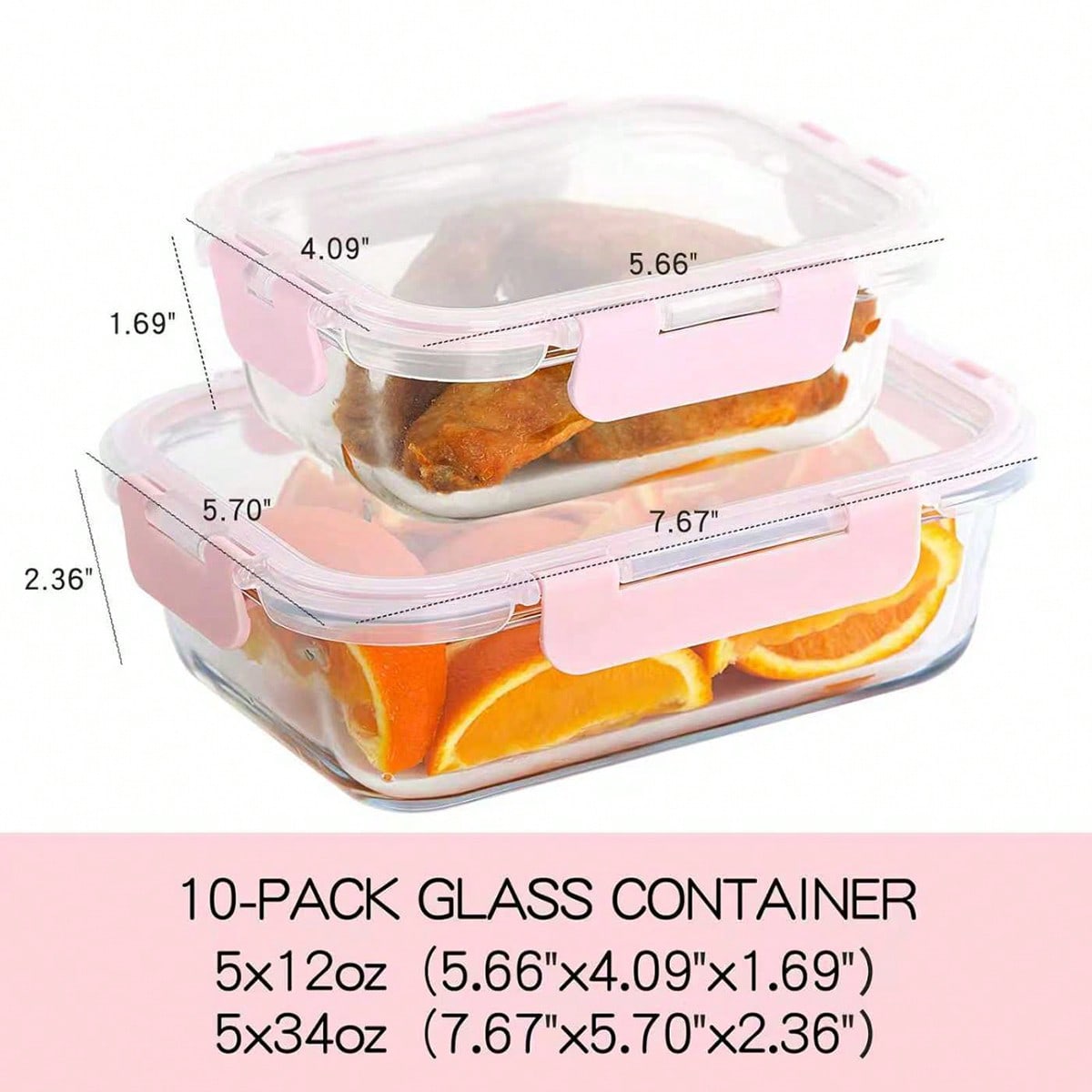 10 Pack Glass Meal Prep Contai - Meal Prep Box ulasan dan harga