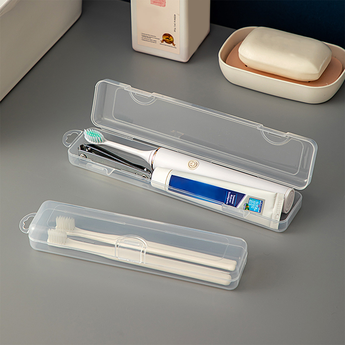 WORTHBUY Toothbrush Box Transp - Meal Prep Box ulasan dan harga