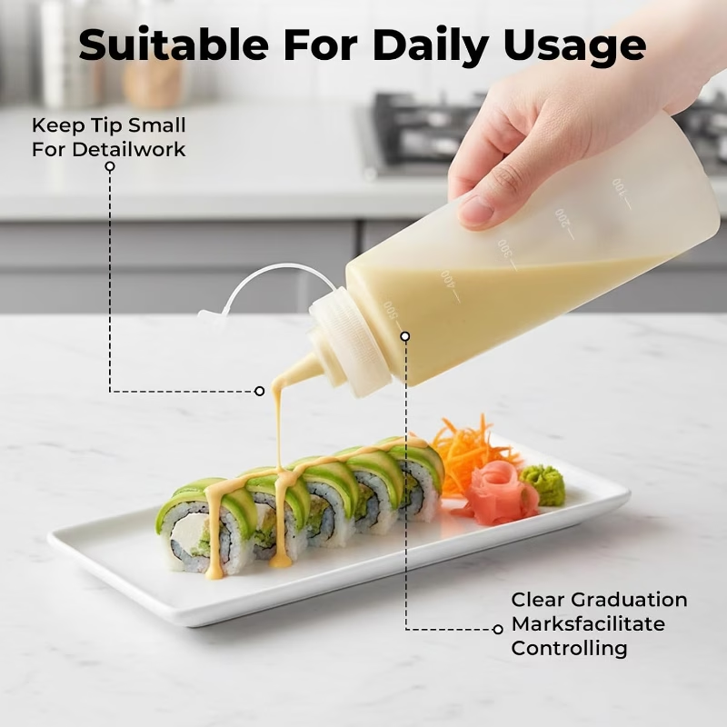 500 ML Plastic Pointed Mouth S - Sauce Squeeze Bottle ulasan dan harga