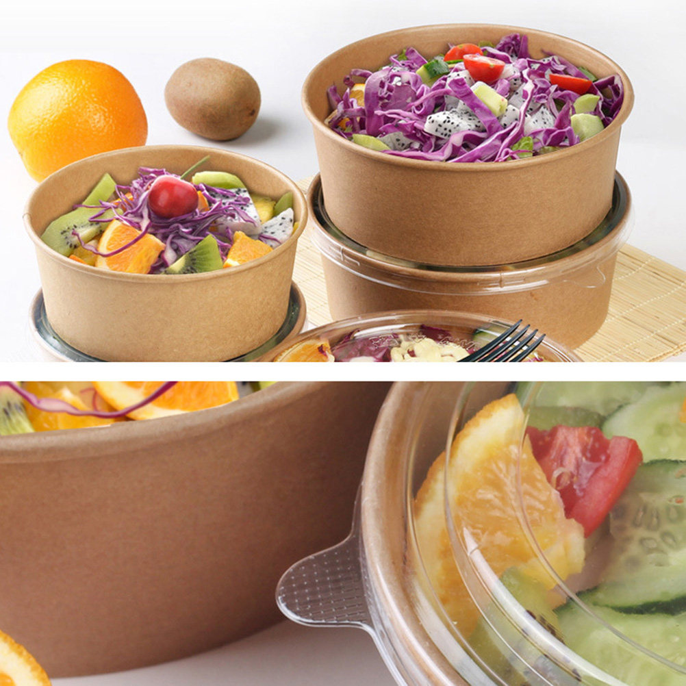 20Pcs Kraft Paper Bowls Leakpr - Meal Prep Box ulasan dan harga