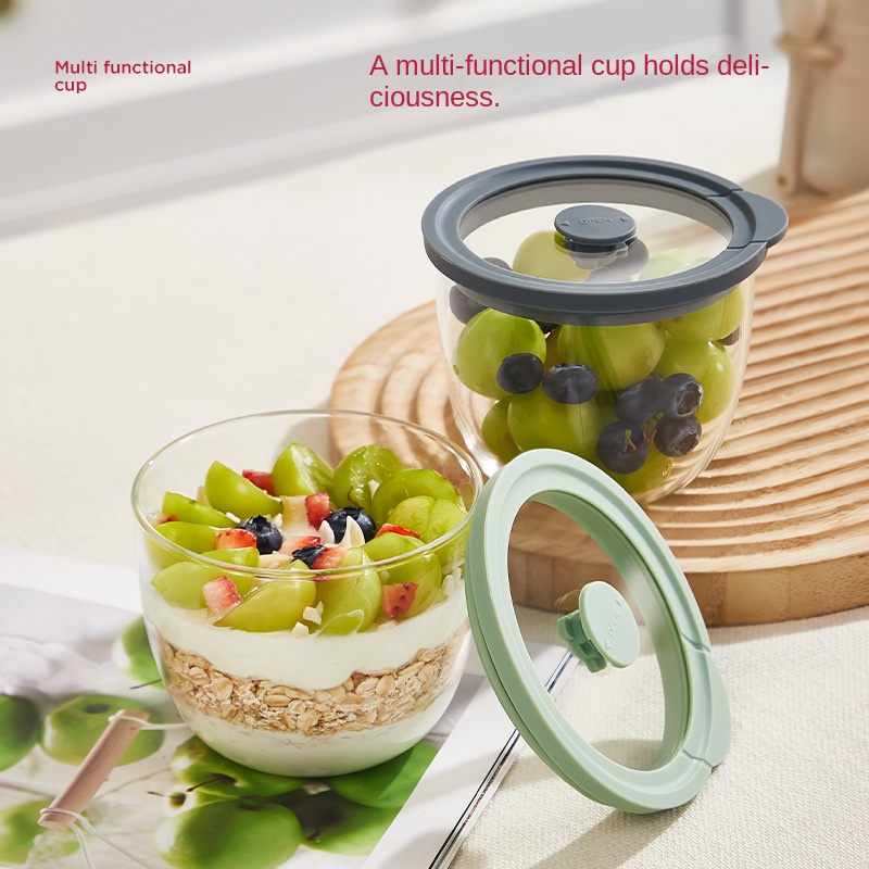 Glass Overnight Oats Container - Meal Prep Overnight Oats ulasan dan harga
