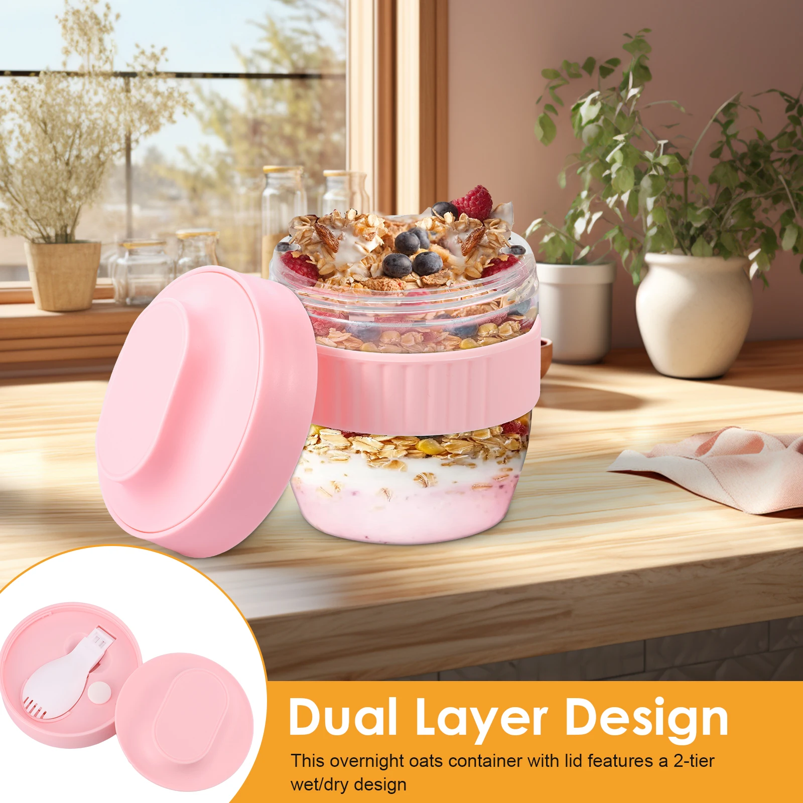 Double Layer Overnight Oats Co - Meal Prep Overnight Oats ulasan dan harga