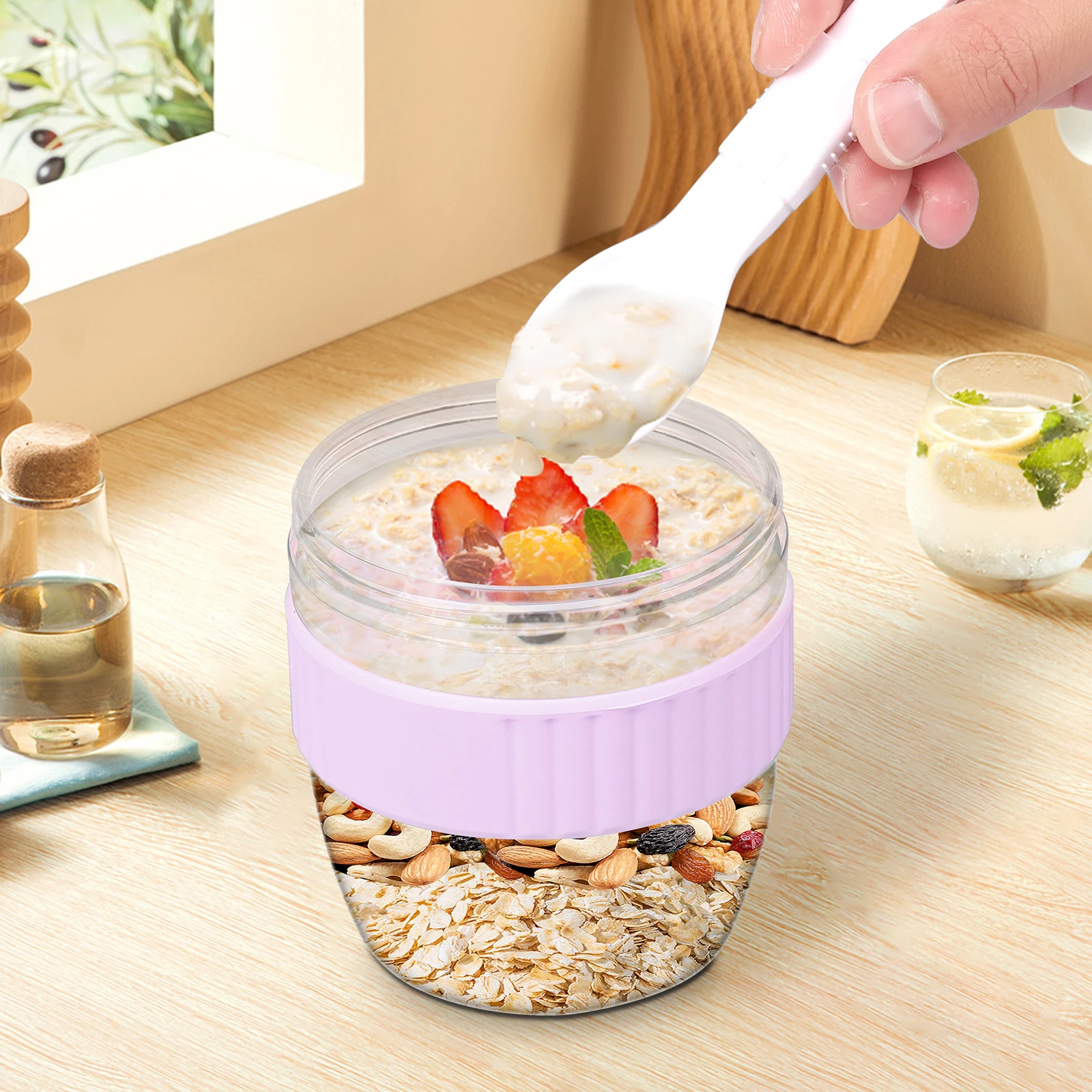 Double Layer Overnight Oats Co - Meal Prep Overnight Oats ulasan dan harga