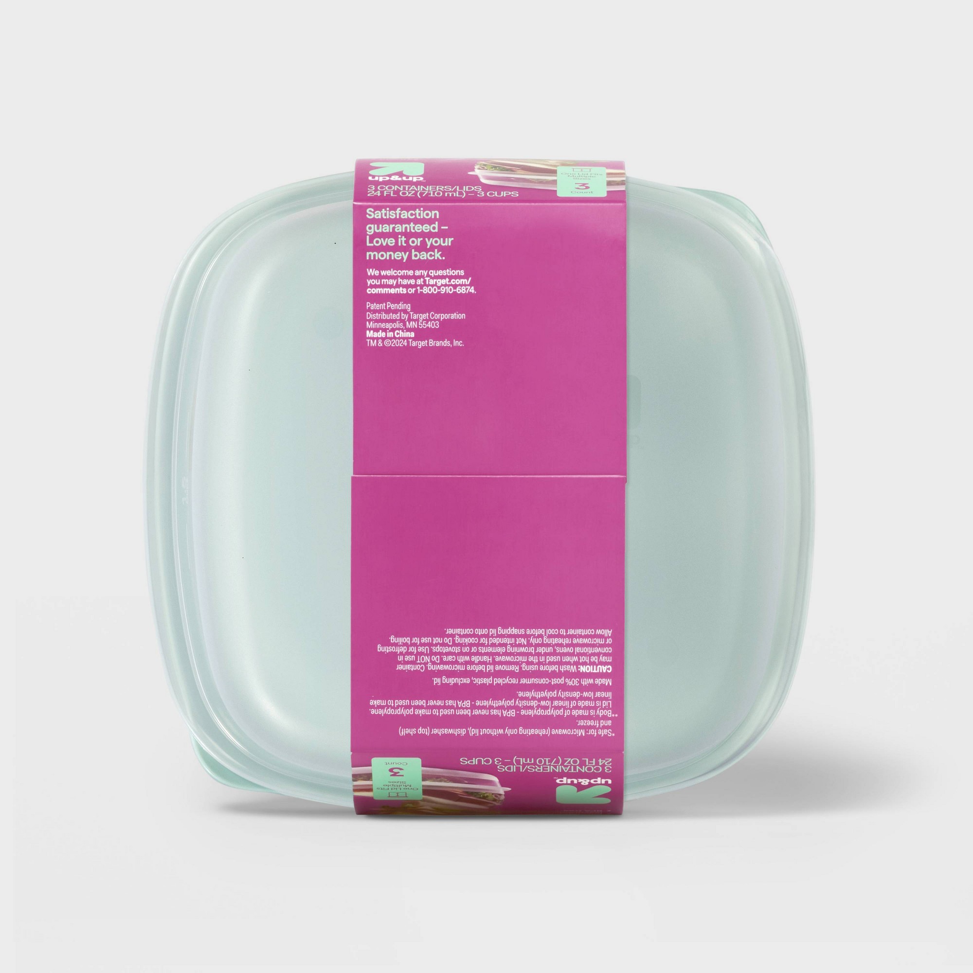 3ct Square Food Storage Contai - Meal Prep Box ulasan dan harga