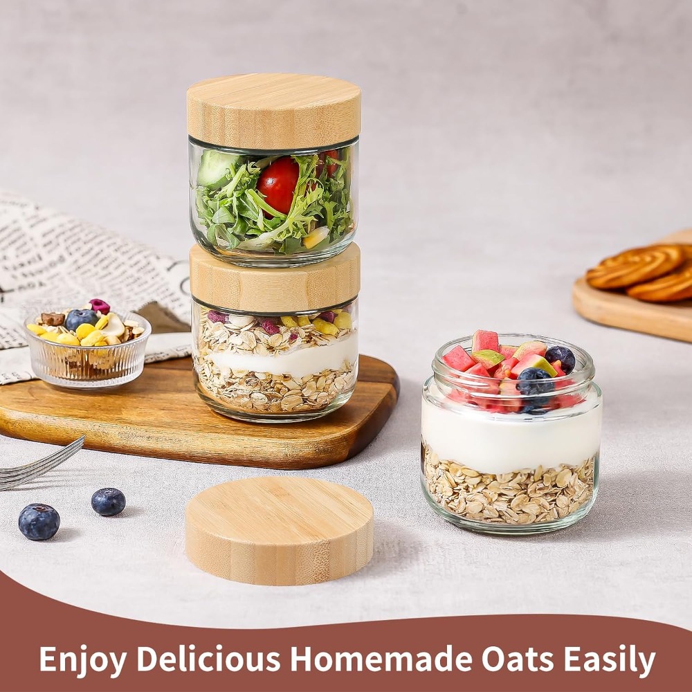 10 Oz Overnight Oats Container - Meal Prep Overnight Oats ulasan dan harga